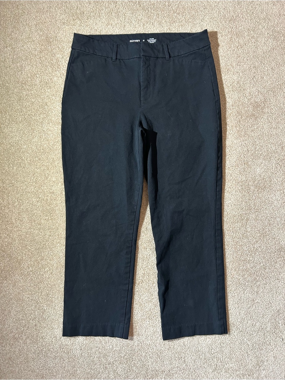 Old Navy Black Pixie Straight High Rise Pants Womens 12